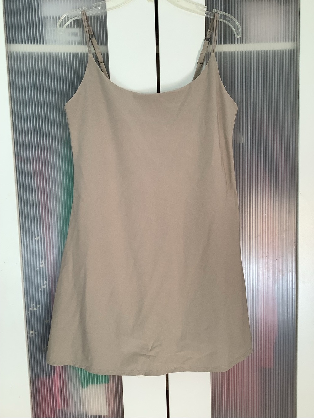 Abercrombie & Fitch YPB Traveler Mini Dress Built in Shorts Pocket Taupe SP